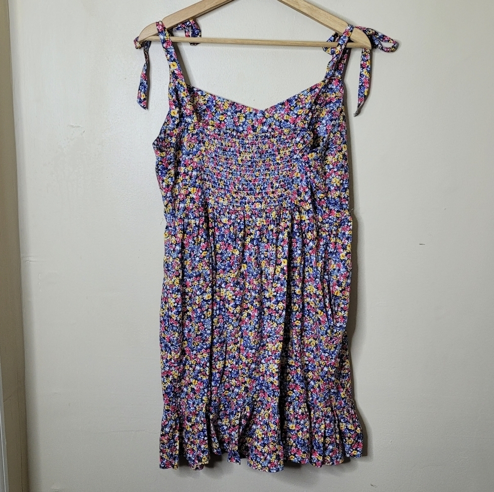 Old Navy Tie Shoulder Floral Dress Size Large NWT - Picture 7 of 11